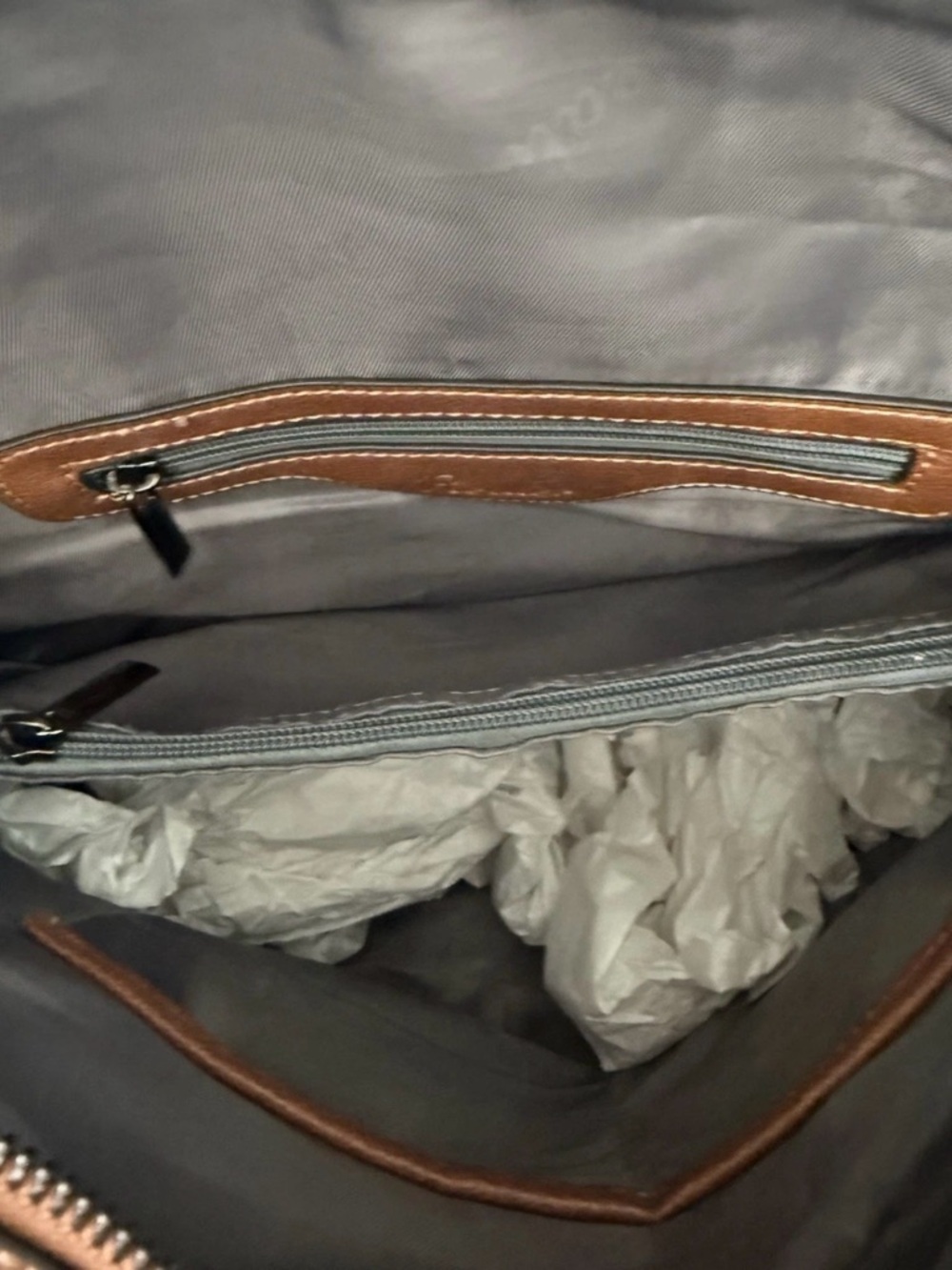 Realer Lg Faux Leather Bag Brn 14”Wx11”Hx5.5”D NO Crsbdy Strap Western Baby - Picture 13 of 16